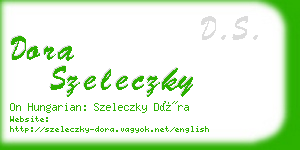 dora szeleczky business card